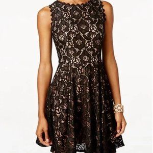 City Studio Junior Black Lace Fit & Flare Dress | 5